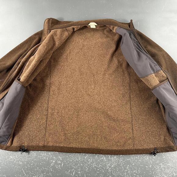 Duluth Trading Jacket Mens Large Brown Park Point Heavy Fleece Full Zip Pockets - Picture 3 of 8